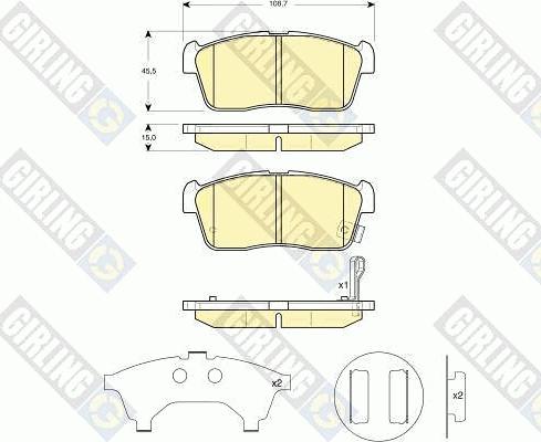 Girling 6132769 - Тормозные колодки, дисковые, комплект autosila-amz.com