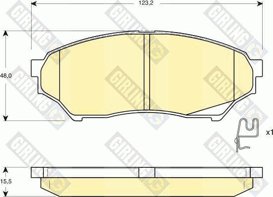 Girling 6132709 - Тормозные колодки, дисковые, комплект autosila-amz.com