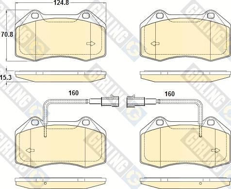 Girling 6120458 - Тормозные колодки, дисковые, комплект autosila-amz.com