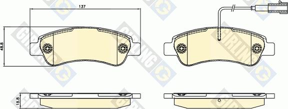 Girling 6120684 - Колодки тормозные FIAT DUCATO(250) 07-/CITROEN JUMPER 06- задние 6120684 autosila-amz.com