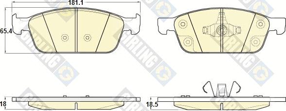 Girling 6120092 - Тормозные колодки, дисковые, комплект autosila-amz.com