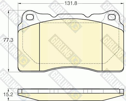 Girling 6120075 - Тормозные колодки, дисковые, комплект autosila-amz.com