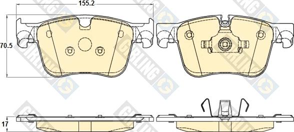 Girling 6120352 - Тормозные колодки, дисковые, комплект autosila-amz.com