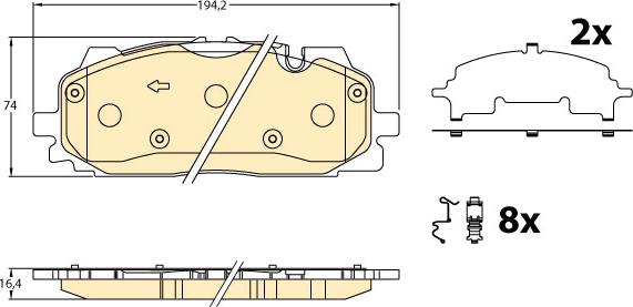 Girling 6121906 - Тормозные колодки, дисковые, комплект autosila-amz.com