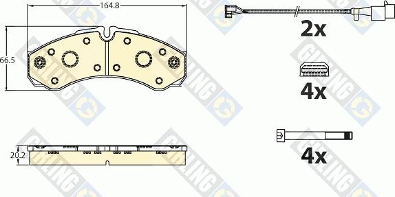 Girling 6121095 - Тормозные колодки, дисковые, комплект autosila-amz.com