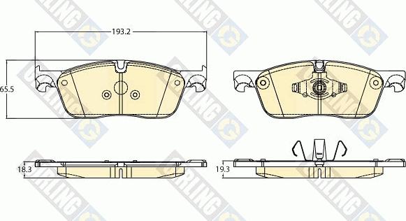 Girling 6121002 - Тормозные колодки, дисковые, комплект autosila-amz.com