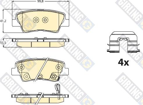 Girling 6121736 - Тормозные колодки, дисковые, комплект autosila-amz.com