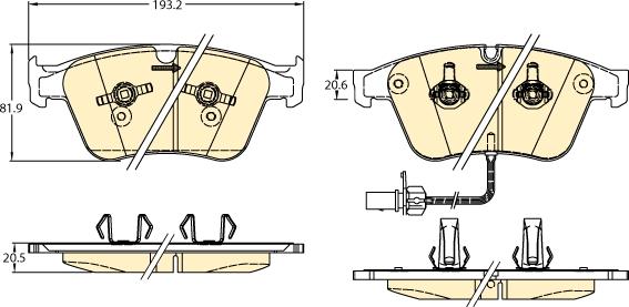 Girling 6121771 - Тормозные колодки, дисковые, комплект autosila-amz.com