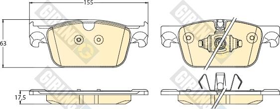 Girling 6122212 - Тормозные колодки, дисковые, комплект autosila-amz.com