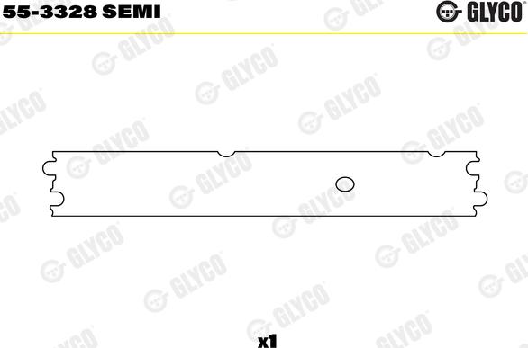 Glyco 55-3328 SEMI - Втулка подшипника, шатун autosila-amz.com