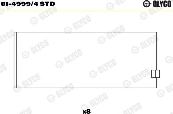 Glyco 01-4999/4 STD - Шатунный подшипник autosila-amz.com