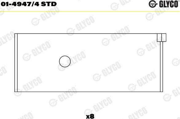 Glyco 01-4947/4 STD - Шатунный подшипник autosila-amz.com