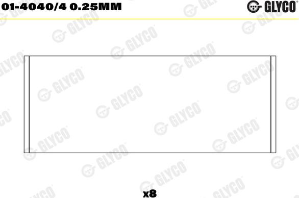 Glyco 01-4040/4 0.25mm - Шатунный подшипник autosila-amz.com