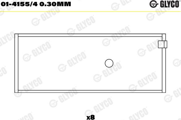 Glyco 01-4155/4 0.30mm - Шатунный подшипник autosila-amz.com