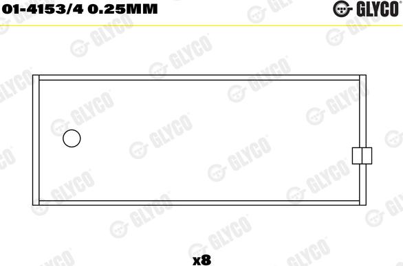 Glyco 01-4153/4 0.25mm - Шатунный подшипник autosila-amz.com