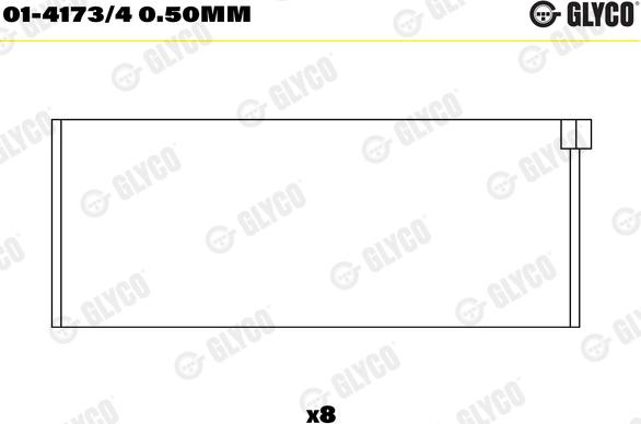 Glyco 01-4173/4 0.50mm - Шатунный подшипник autosila-amz.com