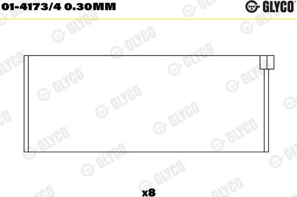 Glyco 01-4173/4 0.30mm - Шатунный подшипник autosila-amz.com