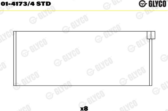 Glyco 01-4173/4 STD - Шатунный подшипник autosila-amz.com