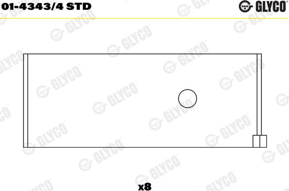 Glyco 01-4343/4 STD - Шатунный подшипник autosila-amz.com