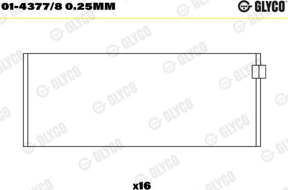 Glyco 01-4377/8 0.25mm - Шатунный подшипник autosila-amz.com