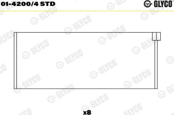 Glyco 01-4200/4 STD - Вкладыши шатунные  peugeot 305gld autosila-amz.com