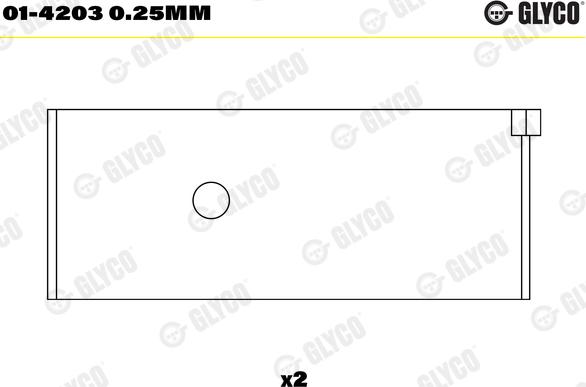 Glyco 01-4203 0.25mm - Шатунный подшипник autosila-amz.com