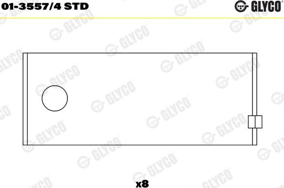 Glyco 01-3557/4 STD - Шатунный подшипник autosila-amz.com