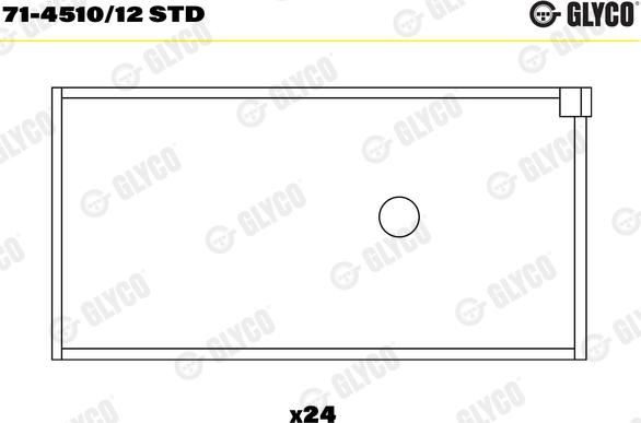 Glyco 71-4510/12 STD - Шатунный подшипник autosila-amz.com