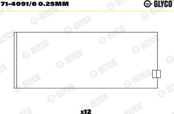 Glyco 71-4091/6 0.25mm - Шатунный подшипник autosila-amz.com