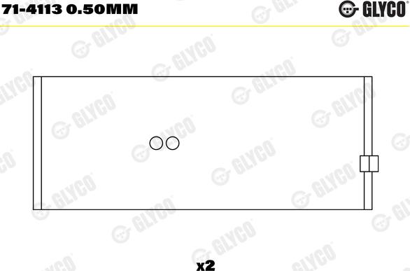 Glyco 71-4113 0.50mm - Шатунный подшипник autosila-amz.com