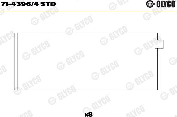 Glyco 71-4396/4 STD - Шатунный подшипник autosila-amz.com