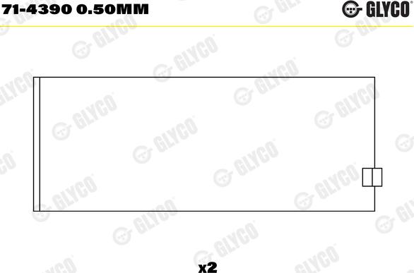 Glyco 71-4390 0.50mm - Шатунный подшипник autosila-amz.com