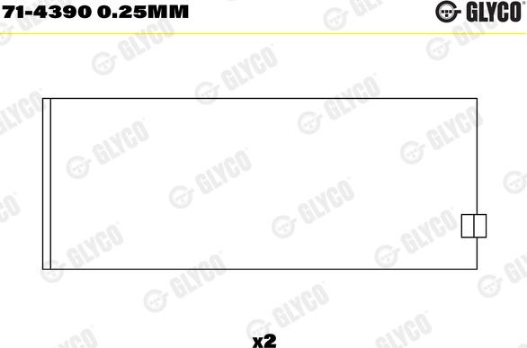 Glyco 71-4390 0.25mm - Шатунный подшипник autosila-amz.com