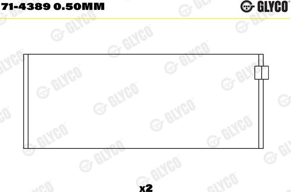 Glyco 71-4389 0.50mm - Шатунный подшипник autosila-amz.com