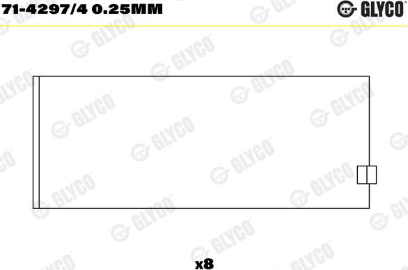 Glyco 71-4297/4 0.25mm - Шатунный подшипник autosila-amz.com