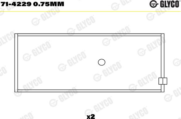 Glyco 71-4229 0.75mm - Шатунный подшипник autosila-amz.com