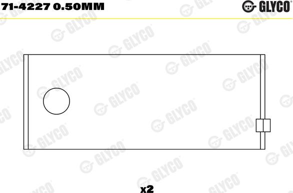 Glyco 71-4227 0.50mm - Шатунный подшипник autosila-amz.com