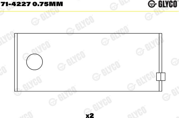 Glyco 71-4227 0.75mm - Шатунный подшипник autosila-amz.com