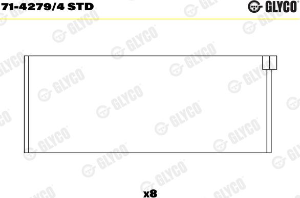 Glyco 71-4279/4 STD - Шатунный подшипник autosila-amz.com