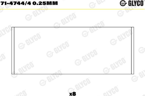 Glyco 71-4744/4 0.25mm - Шатунный подшипник autosila-amz.com