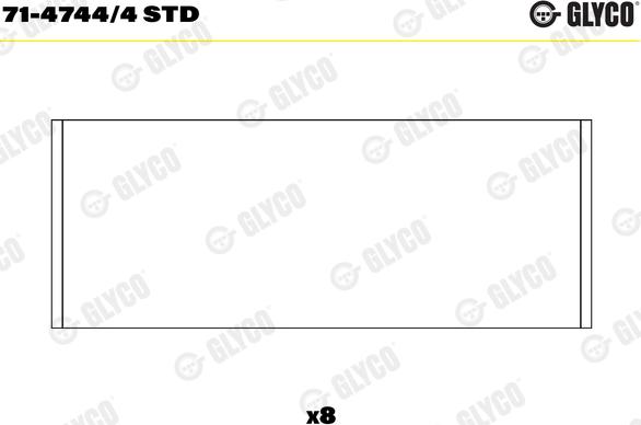 Glyco 71-4744/4 STD - Шатунный подшипник autosila-amz.com