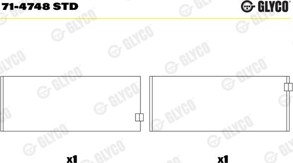 Glyco 71-4748 STD - Шатунный подшипник autosila-amz.com