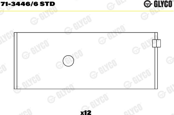 Glyco 71-3446/6 STD - Шатунный подшипник autosila-amz.com