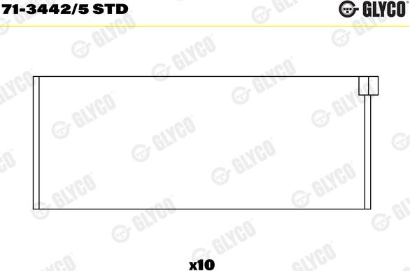 Glyco 71-3442/5 STD - Шатунный подшипник autosila-amz.com