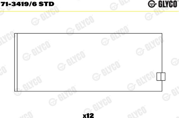 Glyco 71-3419/6 STD - Шатунный подшипник autosila-amz.com