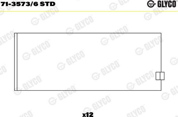 Glyco 71-3573/6 STD - Шатунный подшипник autosila-amz.com