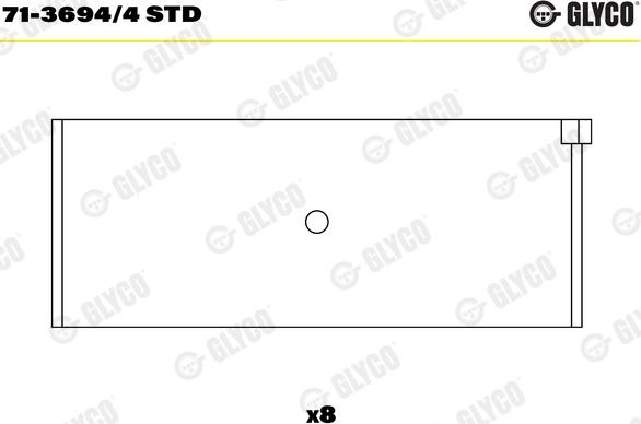 Glyco 71-3694/4 STD - Шатунный подшипник autosila-amz.com