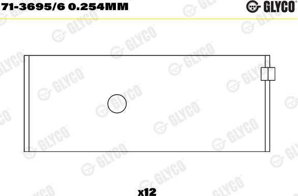 Glyco 71-3695/6 0.254mm - Шатунный подшипник autosila-amz.com