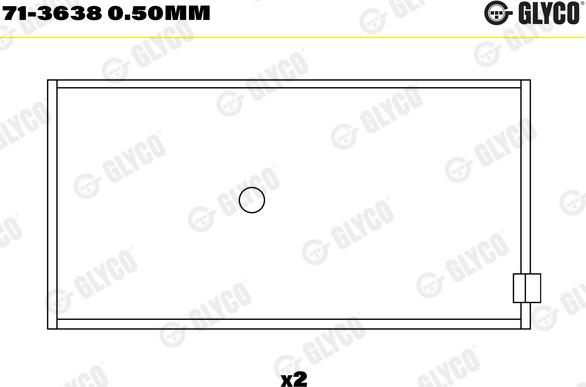 Glyco 71-3638 0.50mm - Шатунный подшипник autosila-amz.com