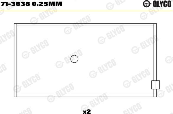 Glyco 71-3638 0.25mm - Шатунный подшипник autosila-amz.com